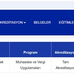 Muhasebe ve Vergi Uygulamaları Programı - Akreditasyonu